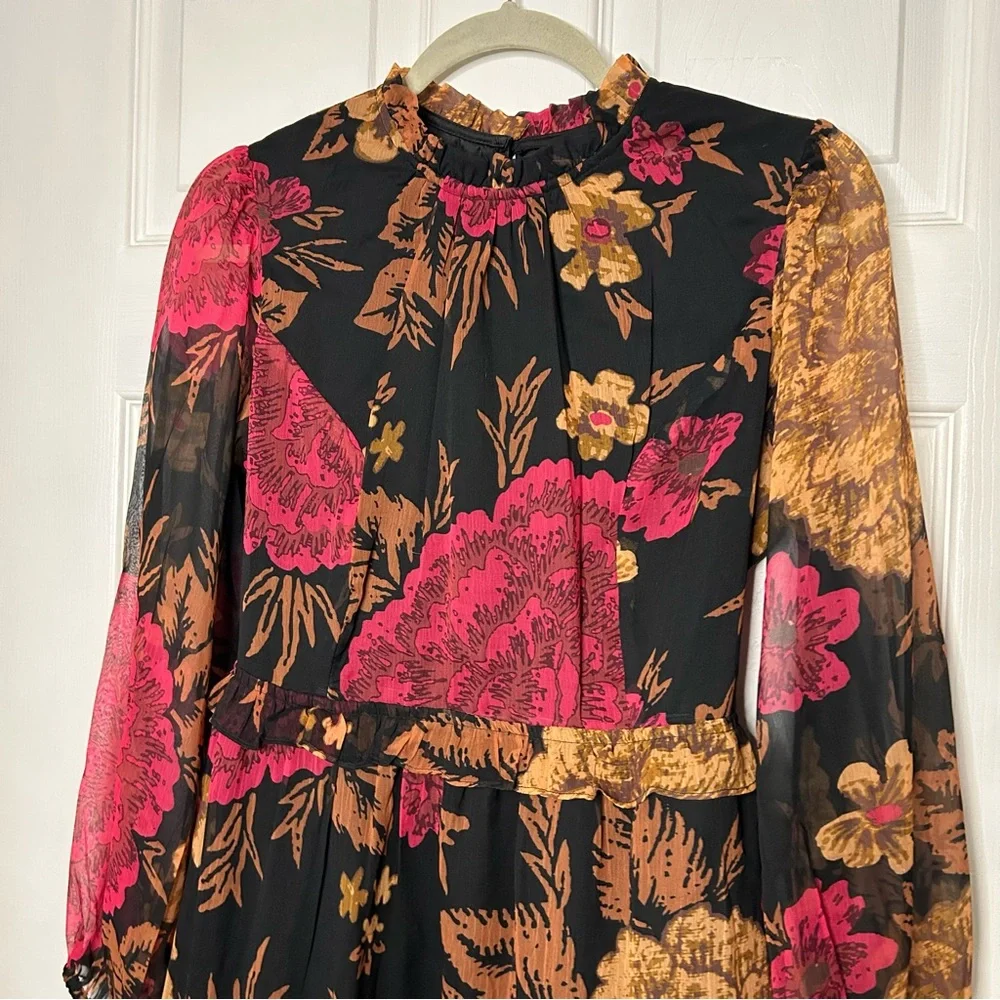 Anthropologie Porridge Puff-Sleeved Floral Mini Dress - Picture 6 of 16